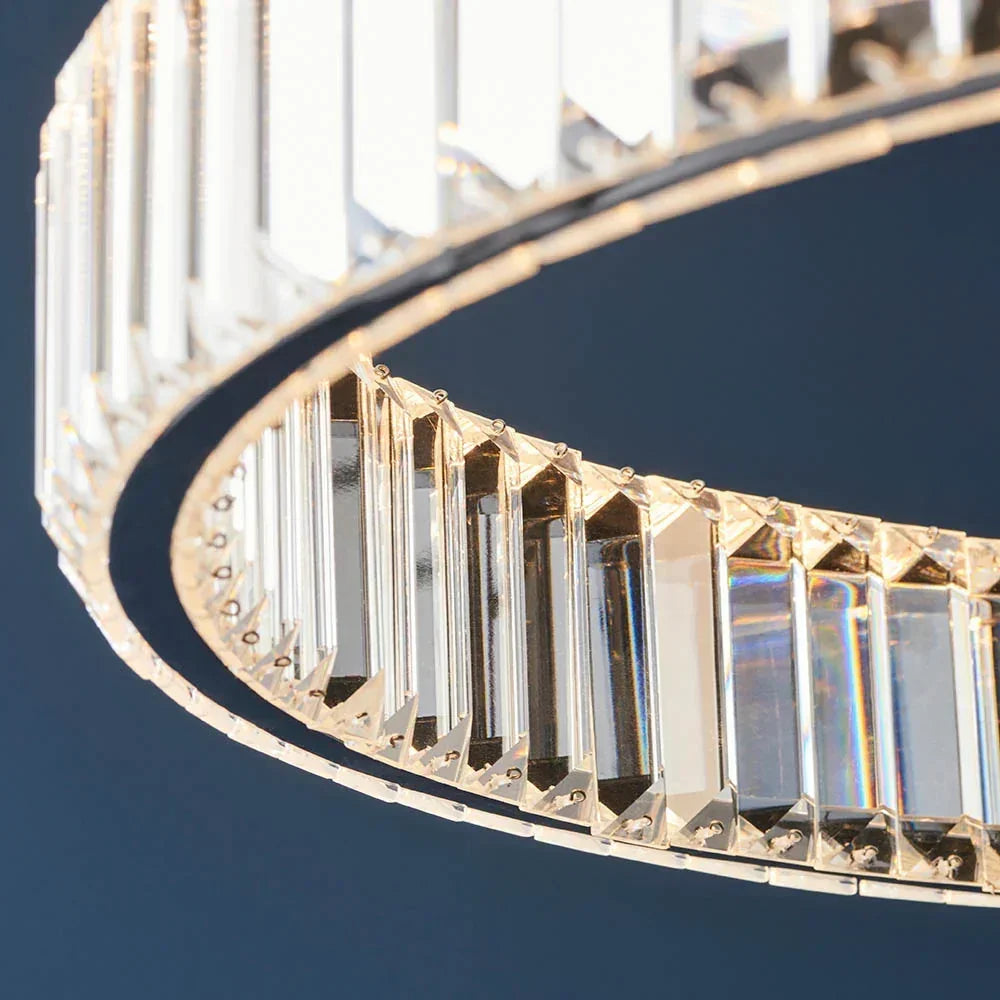 Luna Halo Crystal Ring Pendant Light