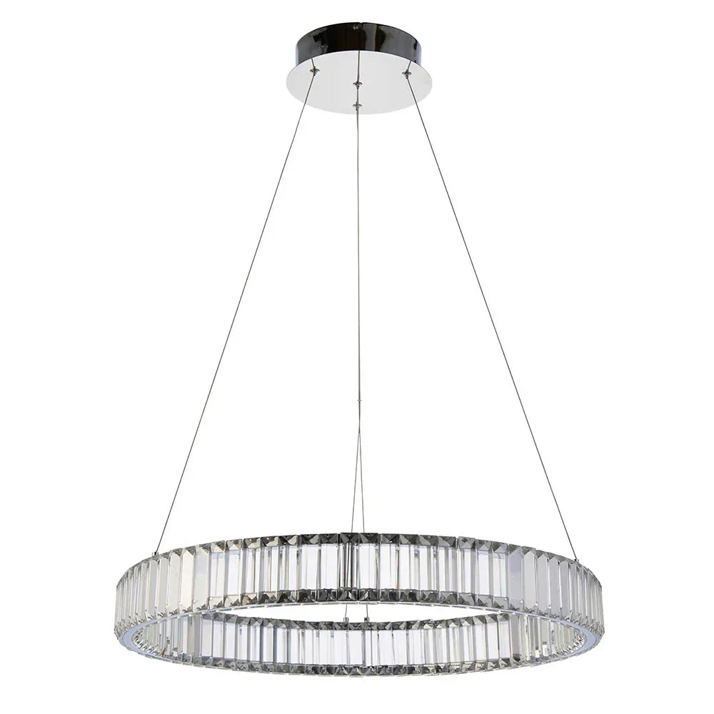 Luna Halo Crystal Ring Pendant Light
