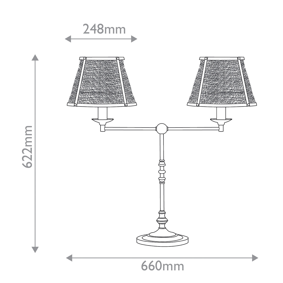 Deauville Twin Table Lamp