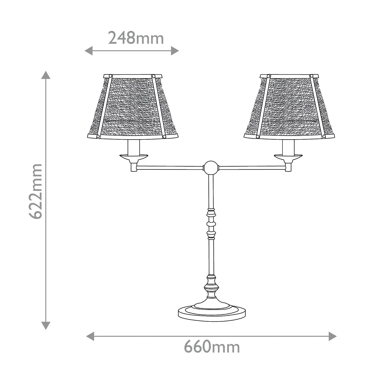 Deauville Twin Table Lamp