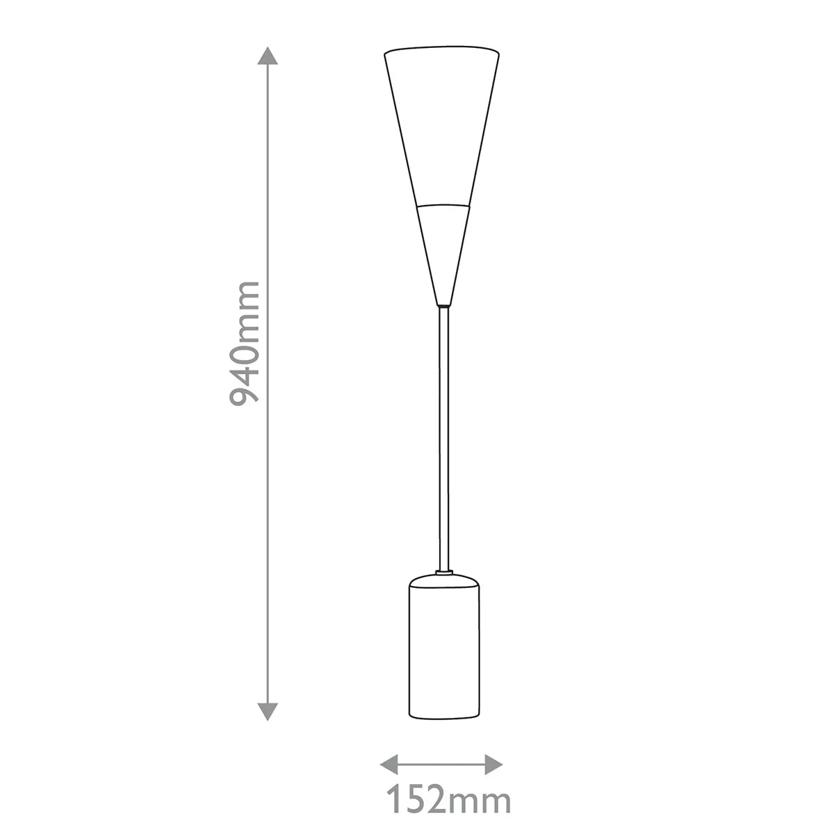 Martini Torchiere Table Lamp