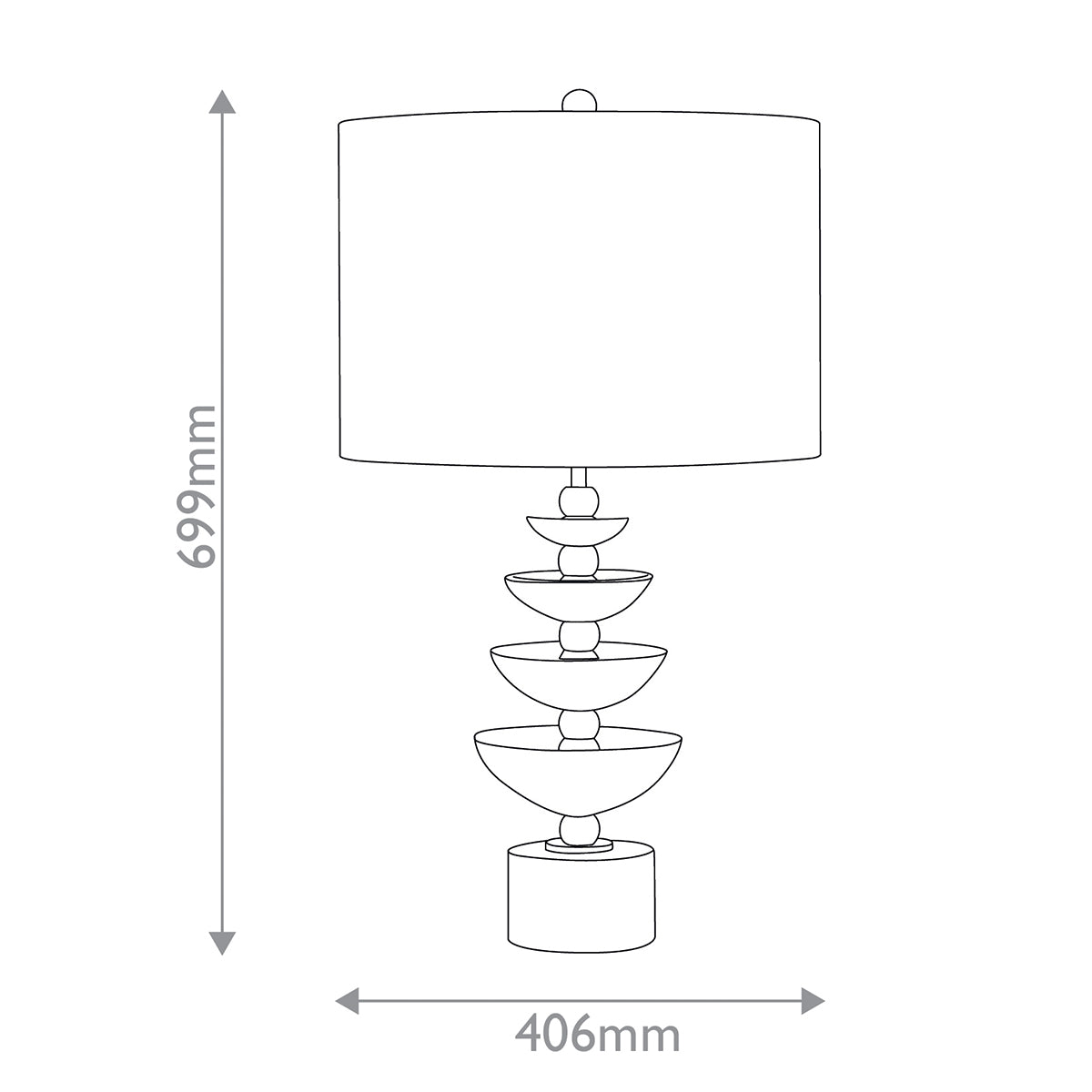 Waterfall Table Lamp