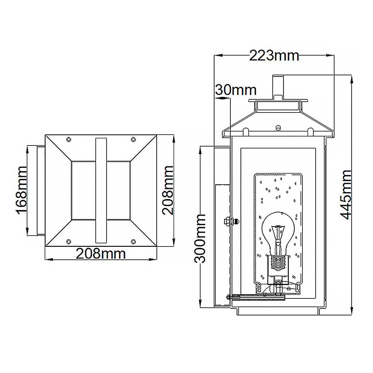 Atwater Medium Lantern Wall Light