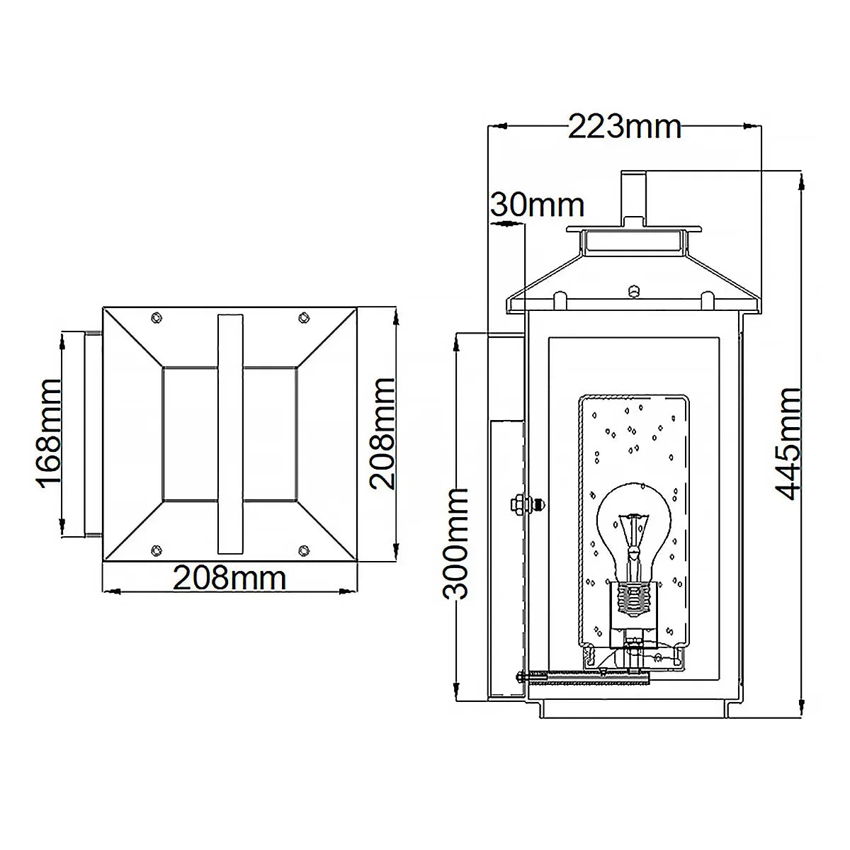 Atwater Medium Lantern Wall Light