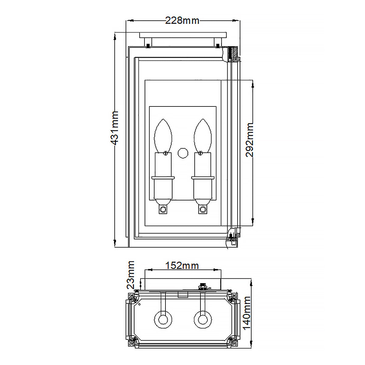 Sutcliffe Twin Wall Light