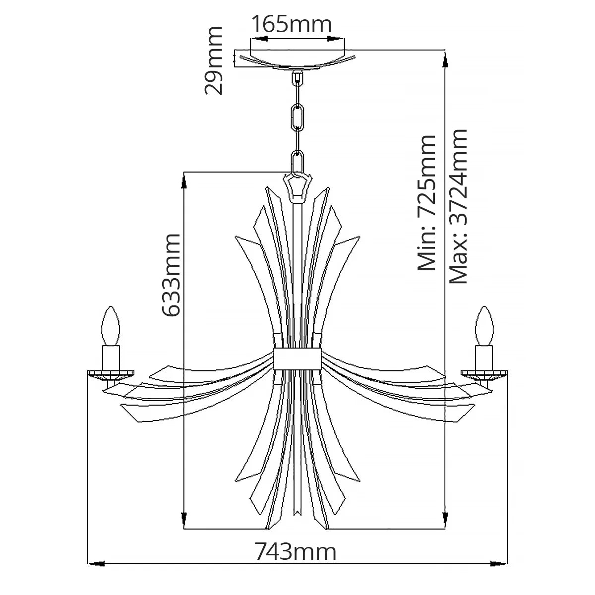 Vida 6 Pendant Light