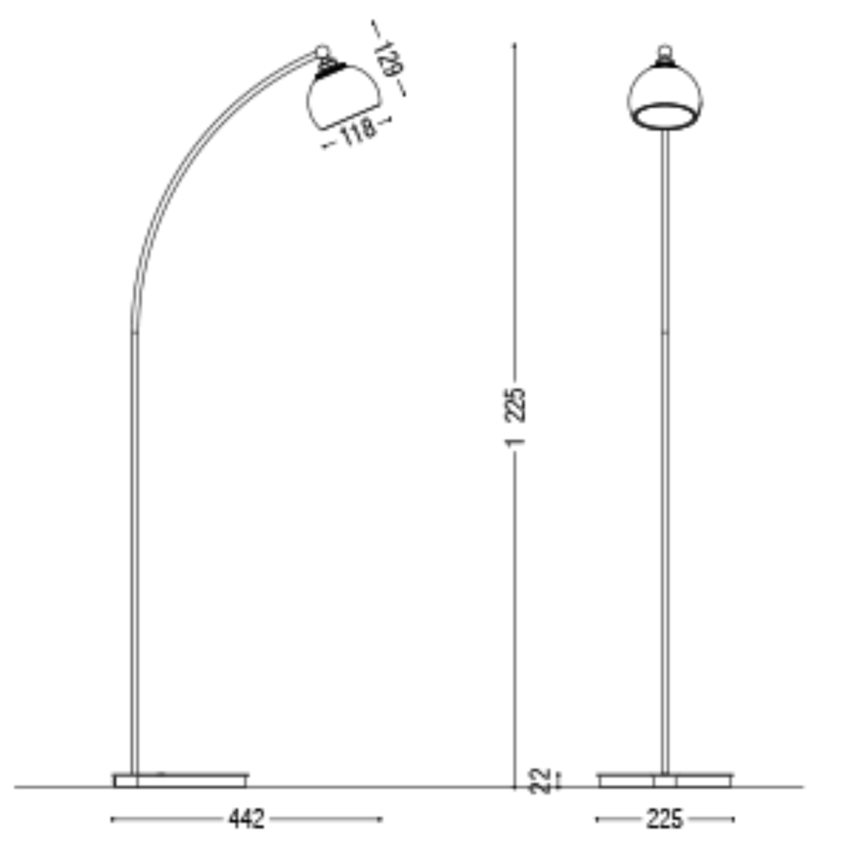 Convex Ceramic Floor Lamp