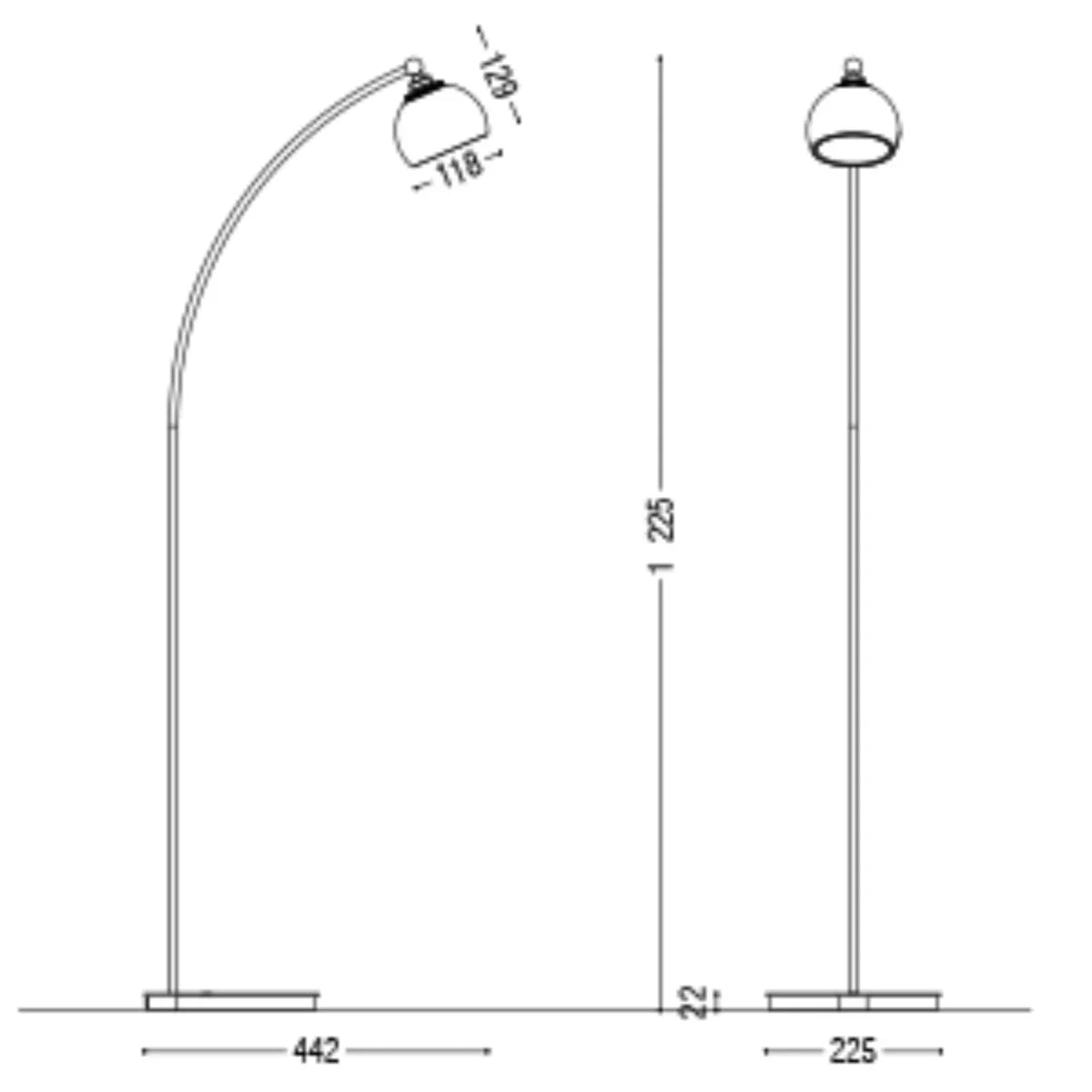 Convex Ceramic Floor Lamp