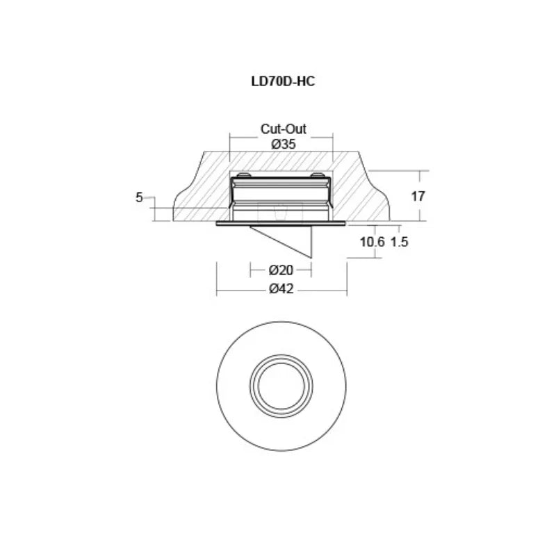 LightGraphix LD70D HC Downlight | All Square Lighting