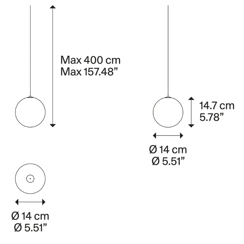 Lodes Random Solo 14 Pendant Light | All Square Lighting