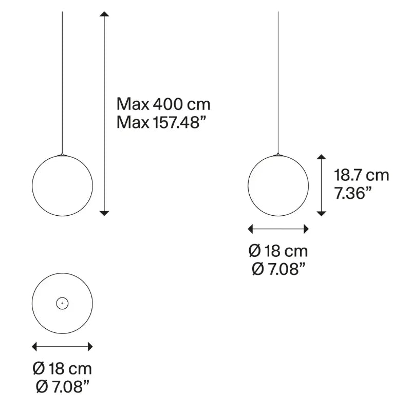 Lodes Random Solo 18 Pendant Light | All Square Lighting