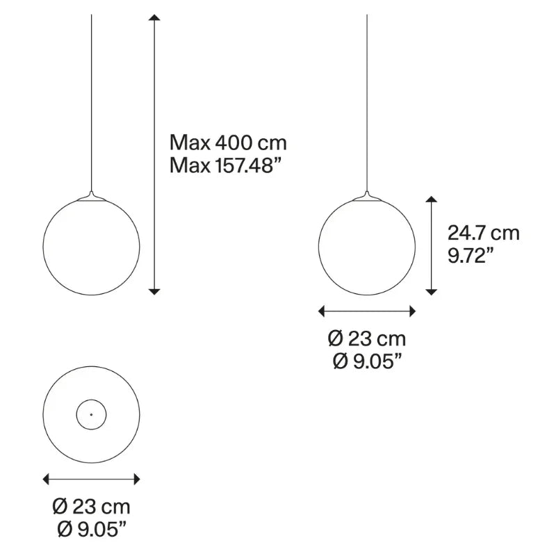 Lodes Random Solo 23 Pendant Light | All Square Lighting