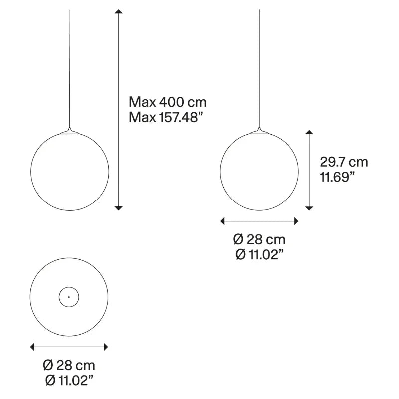 Lodes Random Solo 28 Pendant Light | All Square Lighting