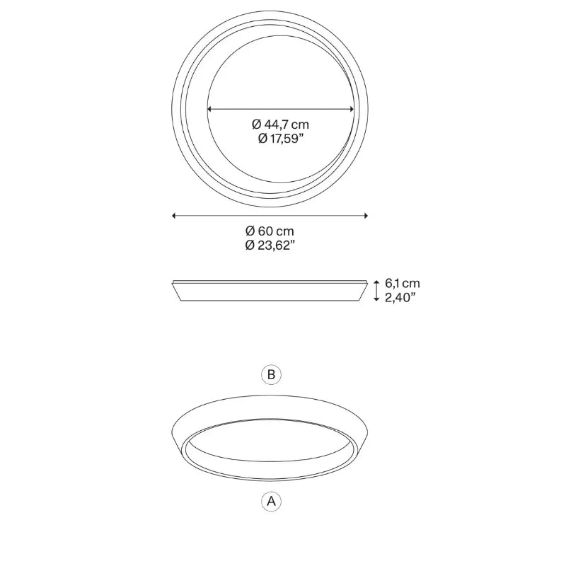 Lodes Tidal 60 Ceiling Light | All Square Lighting