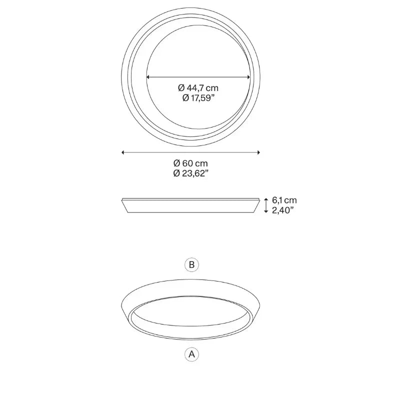 Lodes Tidal 60 Ceiling Light | All Square Lighting