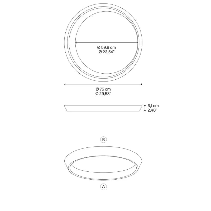 Lodes Tidal 75 Ceiling Light | All Square Lighting