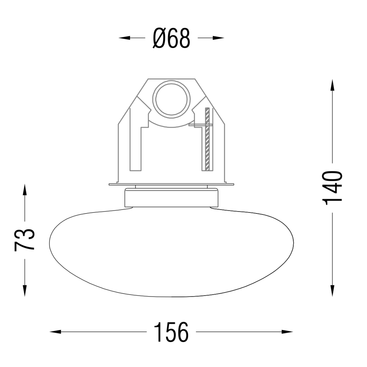 Noctilucia Medium Wall Light