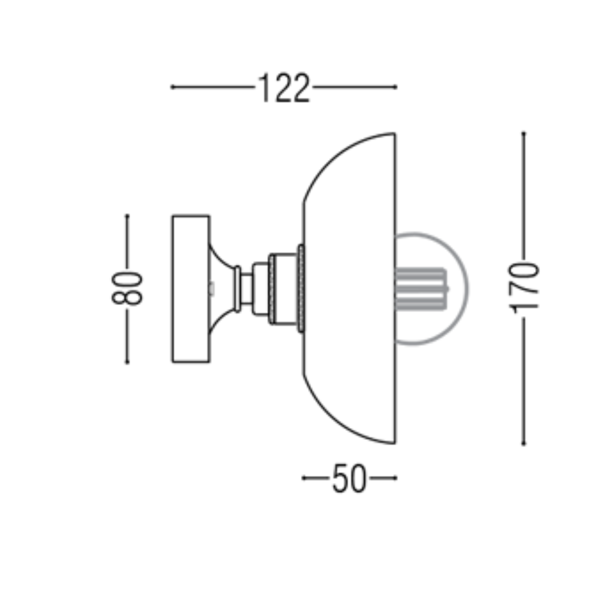 Pluo Shell Medium Wall Light