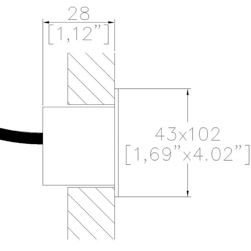 Lucent Lighting InWall Horizontal Wall Light | All Square Lighting