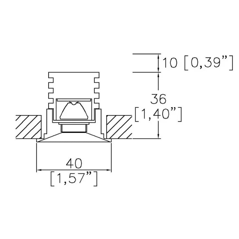 Lucent Lighting Micro40 Conical Trim Downlight | All Square Lighting
