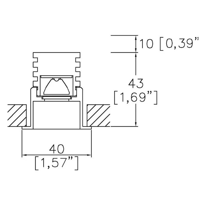 Lucent Lighting Micro40 Soft Trim Downlight | All Square Lighting