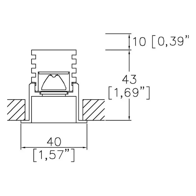 Lucent Lighting Micro40 Soft Trim Downlight | All Square Lighting