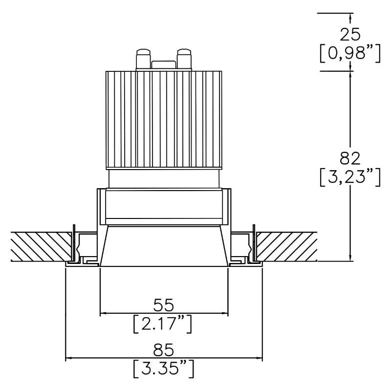 Lucent Lighting Mix85 Duo Fixed Trim Downlight | All Square Lighting