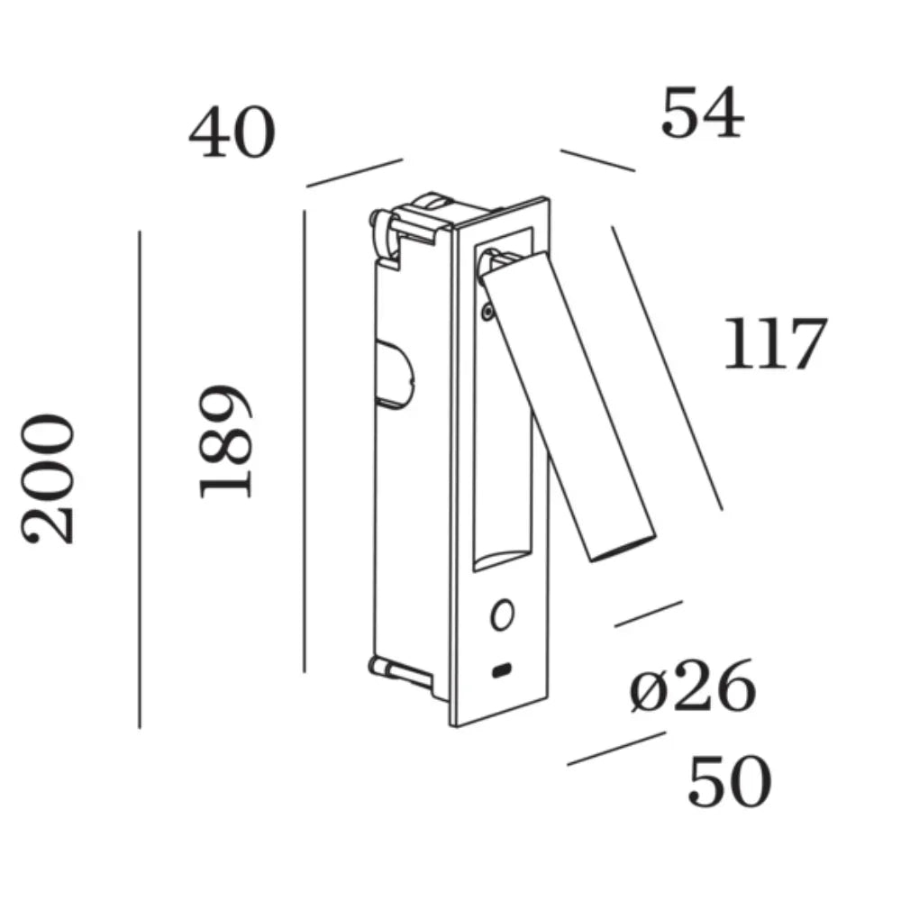 Match Semi Recessed Snooze 1.0 Wall Ligh