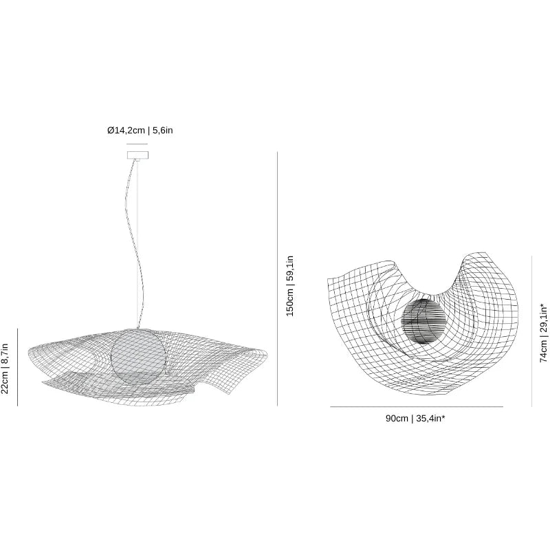 a-Emotional Light Mytilus Large Pendant Light | All Square Lighting