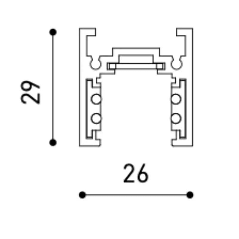 Arkoslight 48V Short Surface Track Profile | All Square Lighting