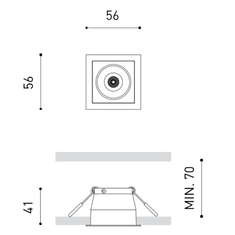 Arkoslight Black Foster 1 Downlight | All Square Lighting