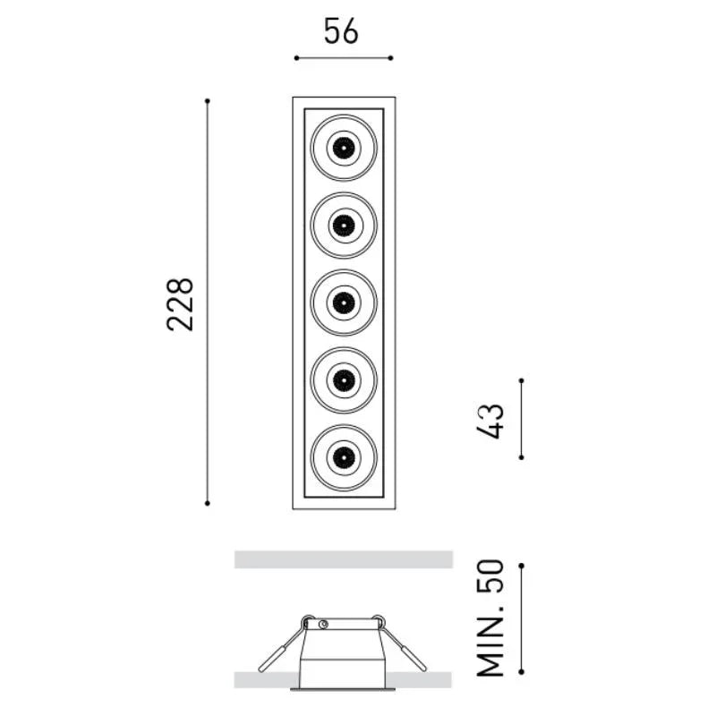 Arkoslight Black Foster 5 Downlight | All Square Lighting