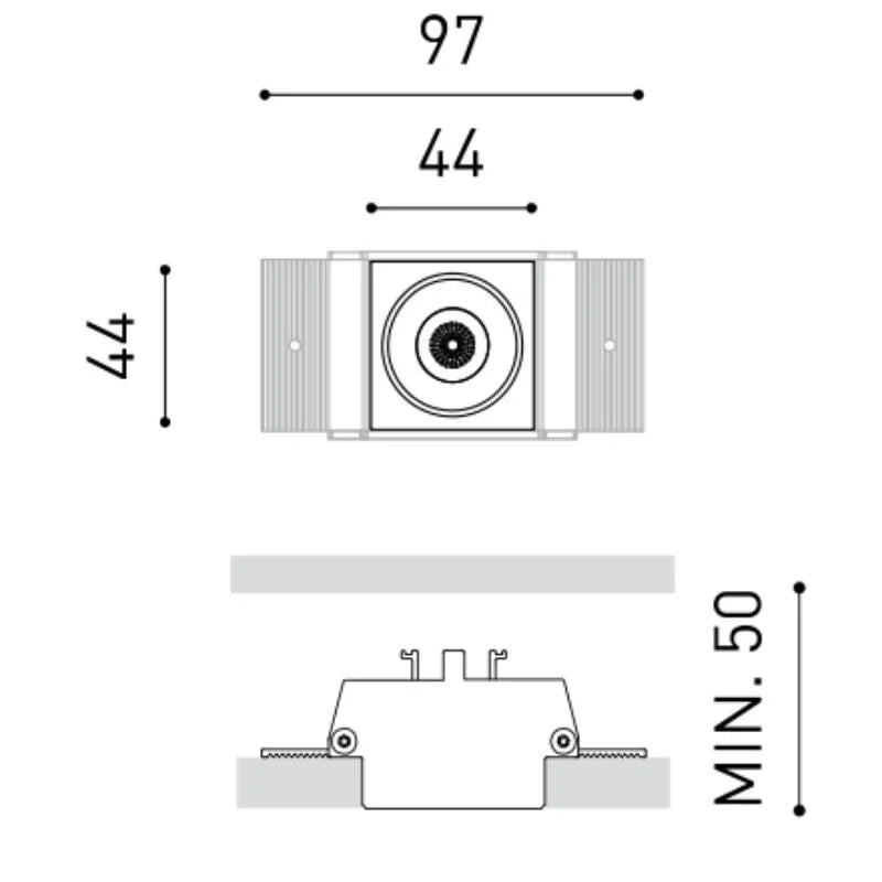 Arkoslight Black Foster Trimless 1 Downlight | All Square Lighting
