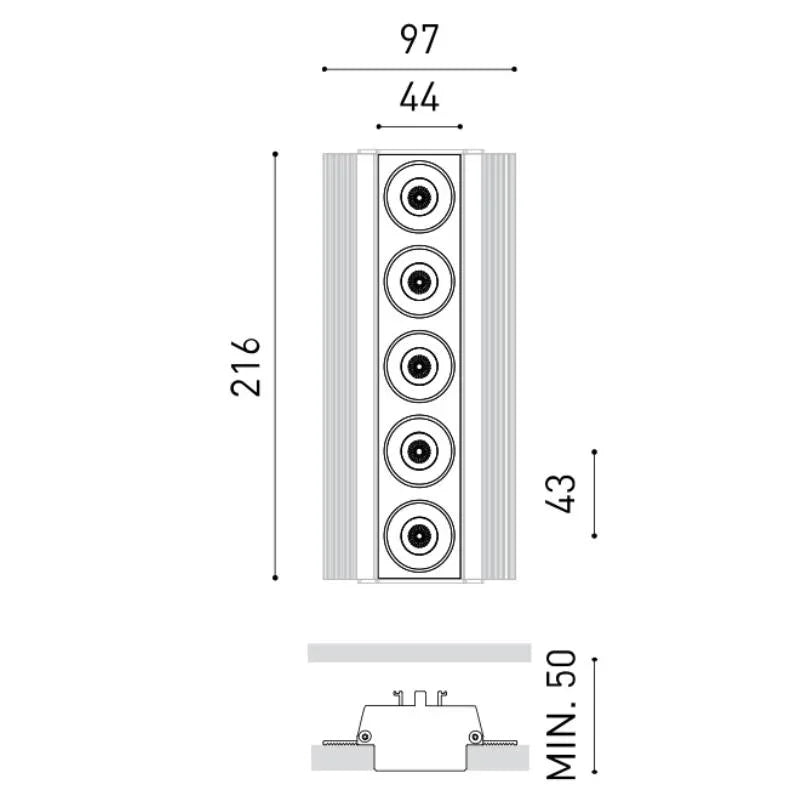 Arkoslight Black Foster Trimless 5 Downlight | All Square Lighting