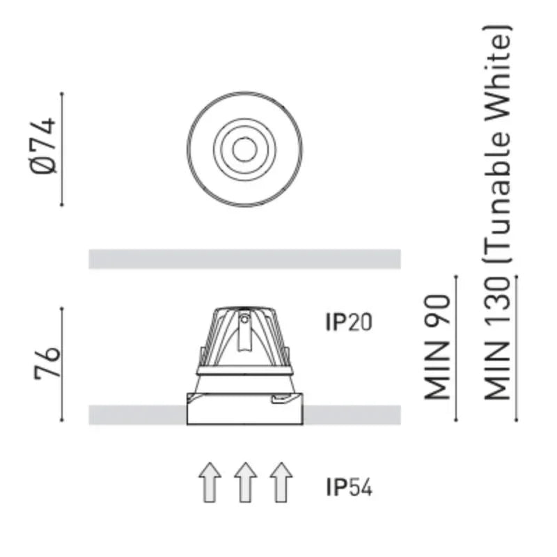 Arkoslight Buddy Trimless Downlight | All Square Lighting