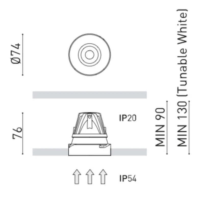 Arkoslight Buddy Trimless Downlight | All Square Lighting