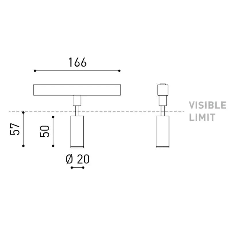 Arkoslight Fit 20 48V Track Spotlight | All Square Lighting