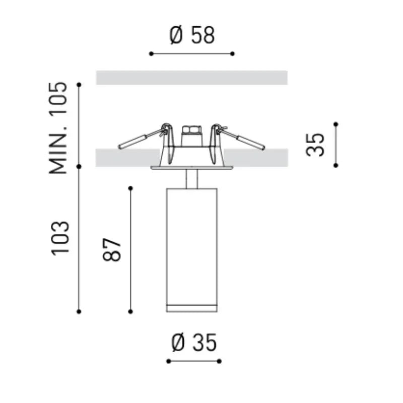 Arkoslight Fit 35 Recessed Spotlight | All Square Lighting