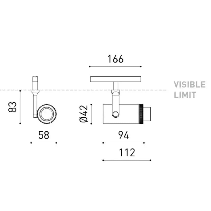 Arkoslight Plus Mini 48V Track Spotlight | All Square Lighting