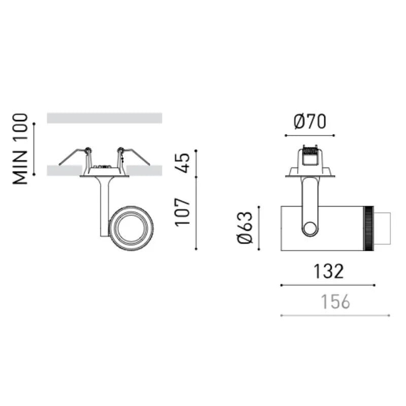Arkoslight Plus Recessed Spotlight | All Square Lighting