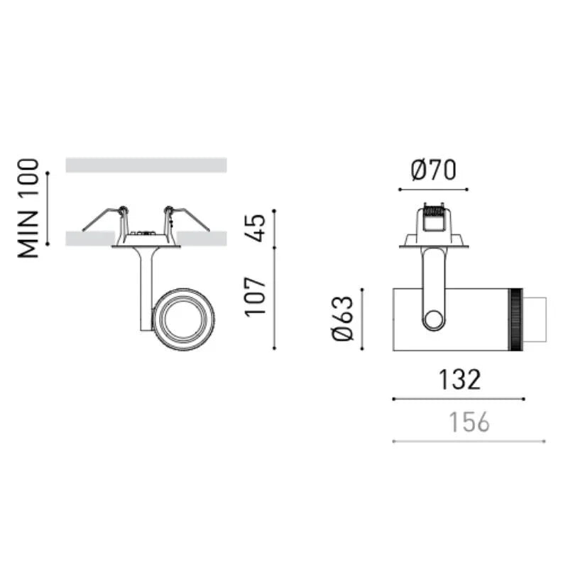 Arkoslight Plus Recessed Spotlight | All Square Lighting