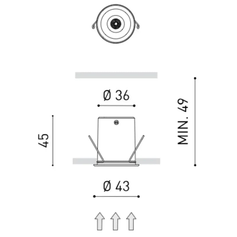 Arkoslight Shot Light Downlight | All Square Lighting