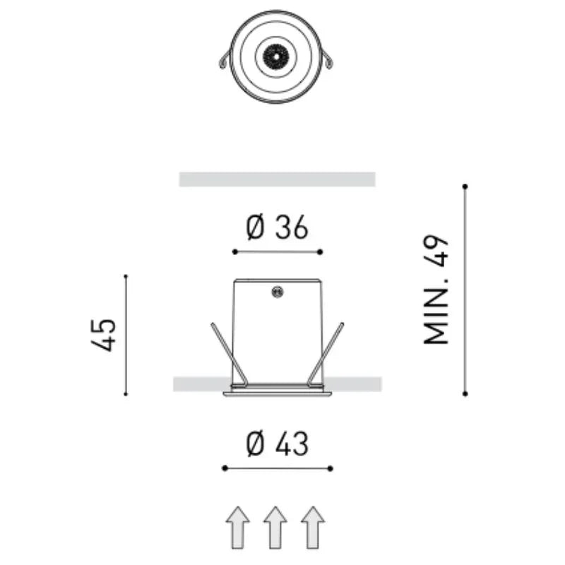 Arkoslight Shot Light Downlight | All Square Lighting