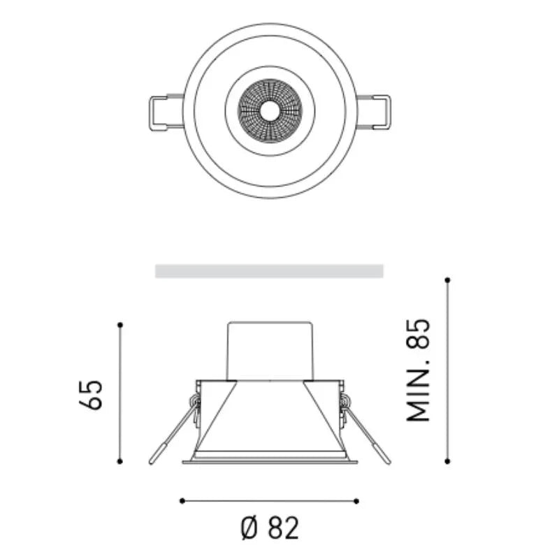 Arkoslight Shot Light M Downlight | All Square Lighting