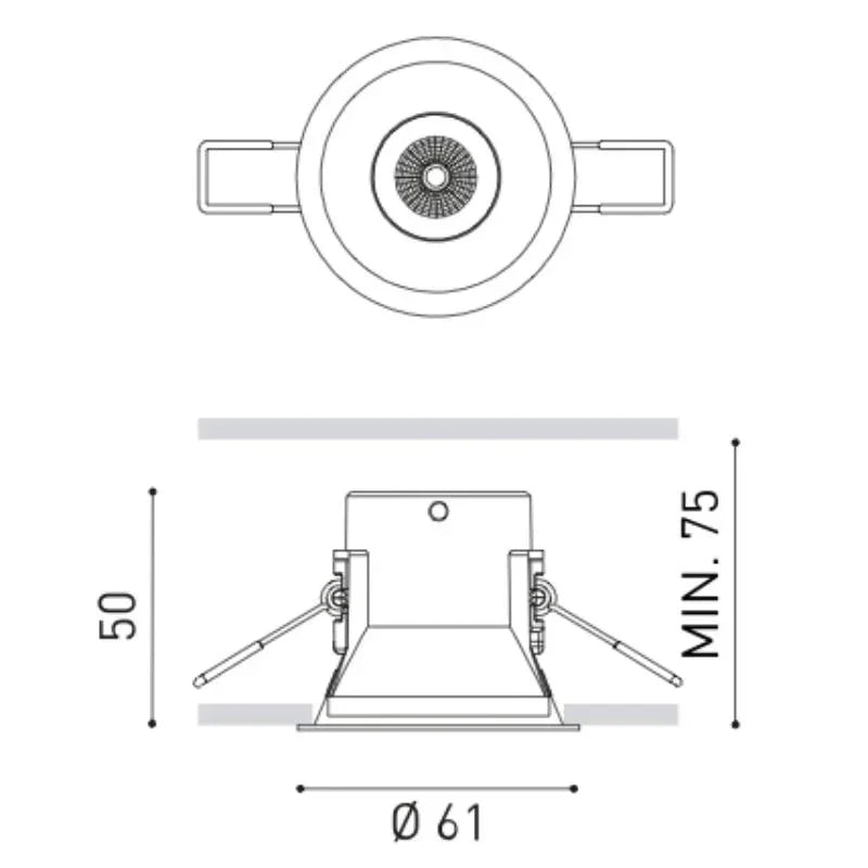Arkoslight Shot Light S Downlight | All Square Lighting