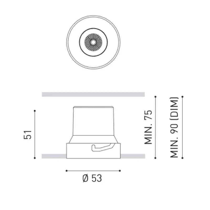 Arkoslight Shot Light S Trimless Downlight | All Square Lighting