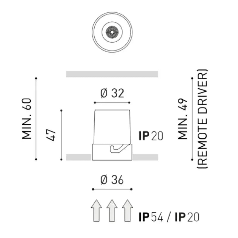Arkoslight Shot Light Trimless Downlight | All Square Lighting