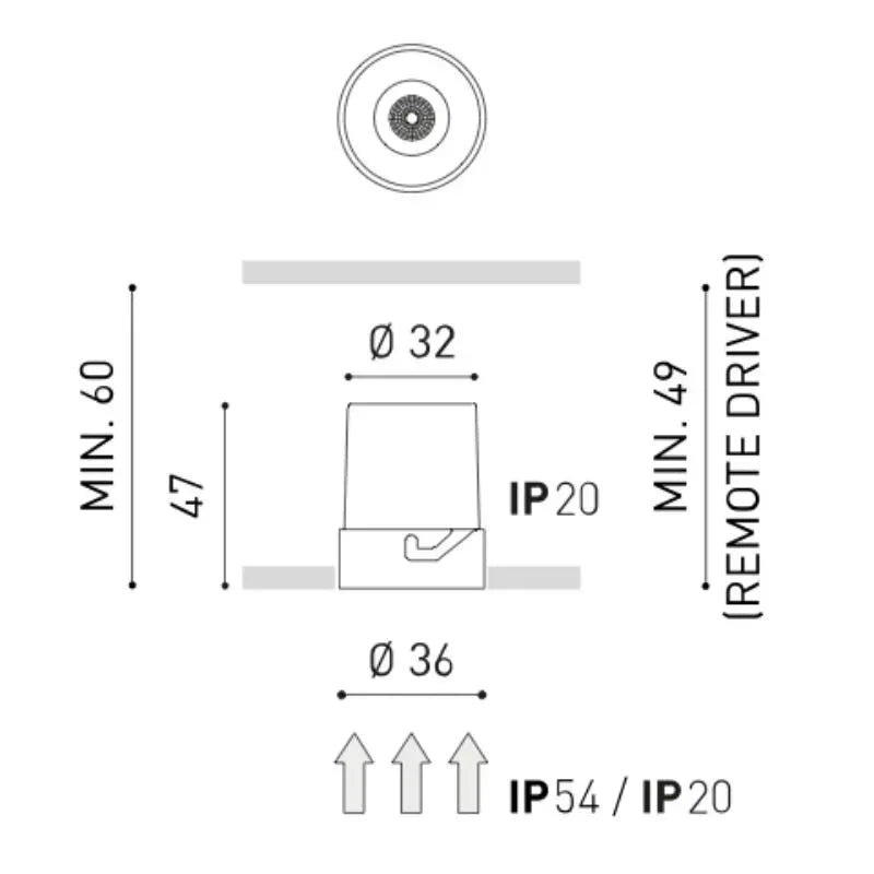 Arkoslight Shot Light Trimless Downlight | All Square Lighting