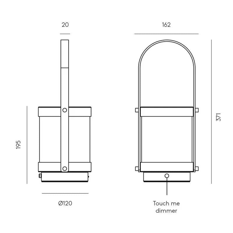 Aromas Del Campo Bally Portable Table Lamp | All Square Lighting