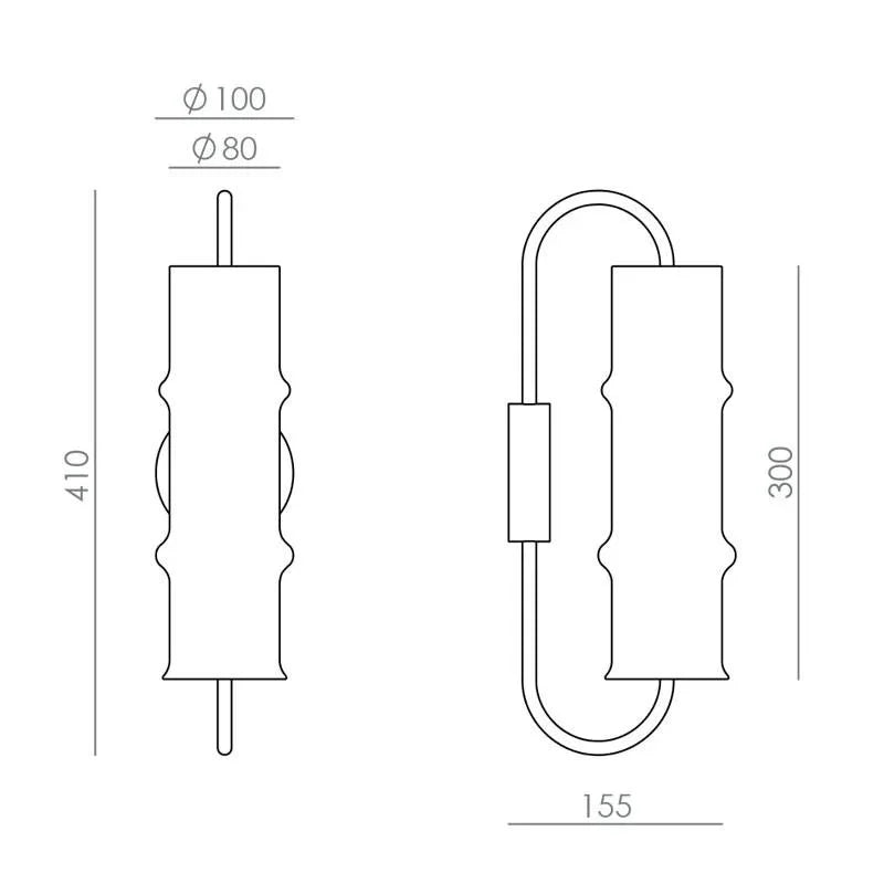 Aromas Del Campo Canna Wall Light | All Square Lighting